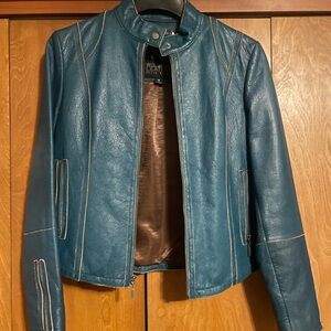 Wilson Leather Pelle Studio Green  Leather Jacket